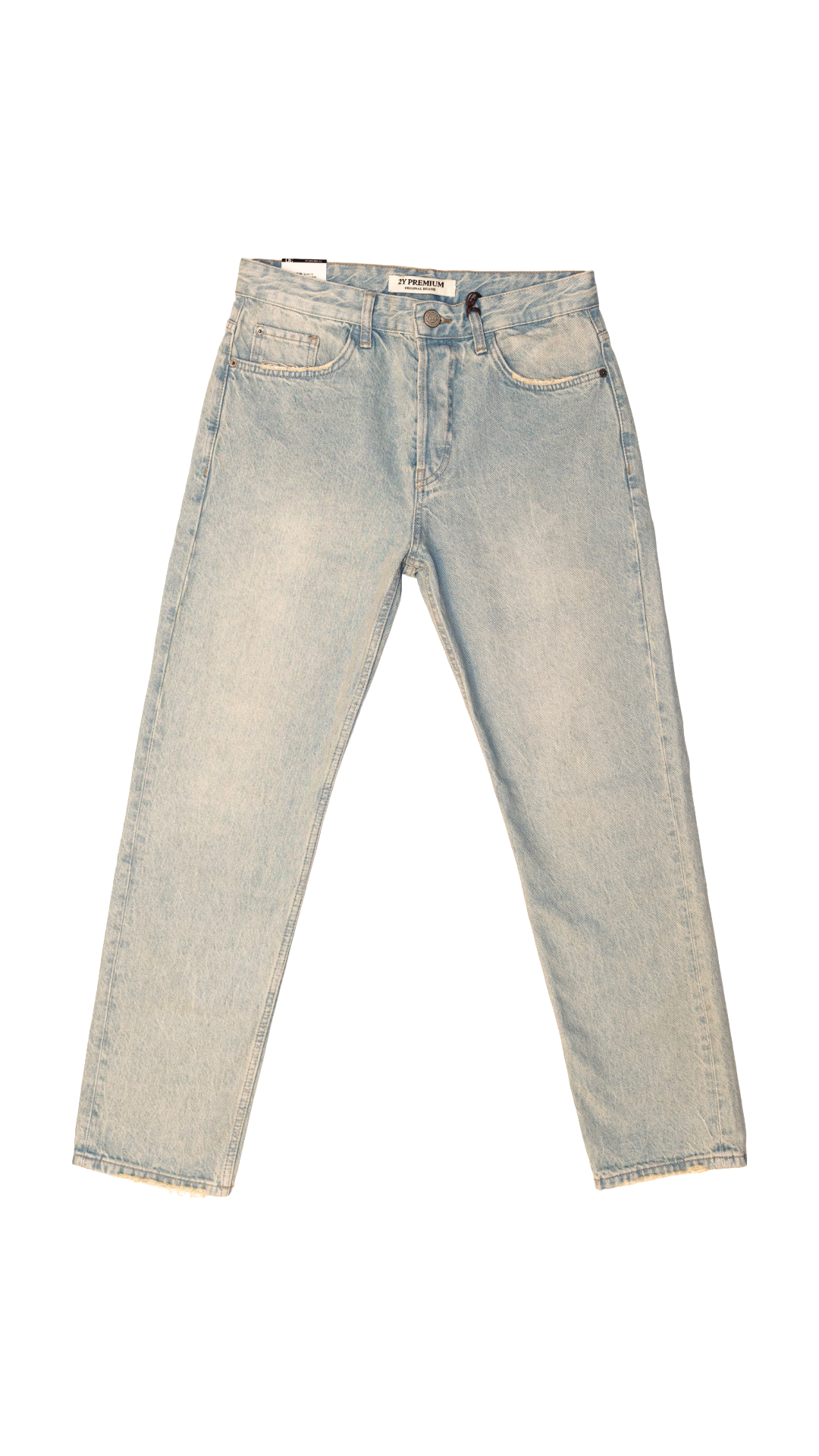 Light-Wash Straight Denim