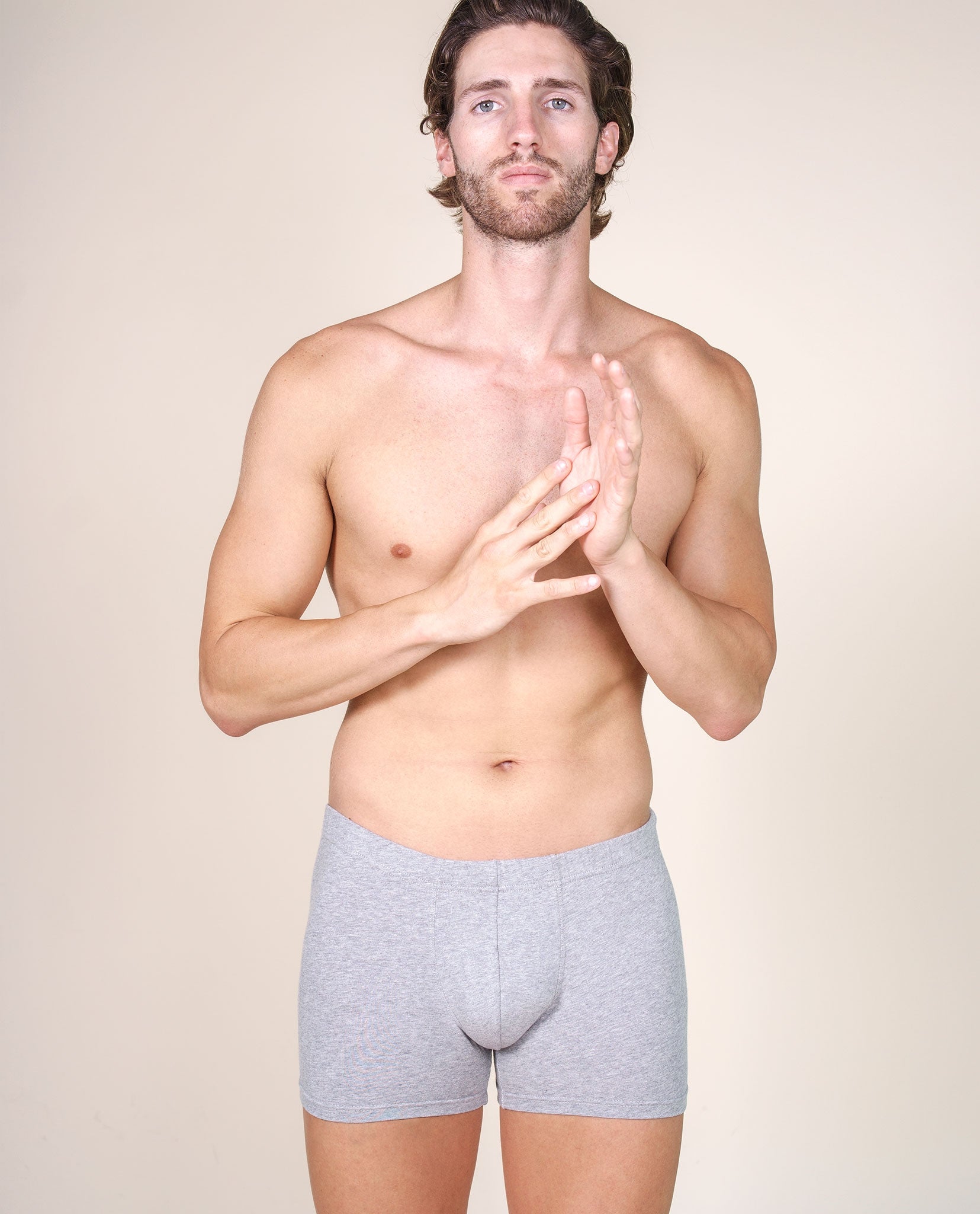 BASIC COTTON Premium Quality Italian Underwear Cotton Men's Boxers Without Fly. Proudly Made in Italy (984)