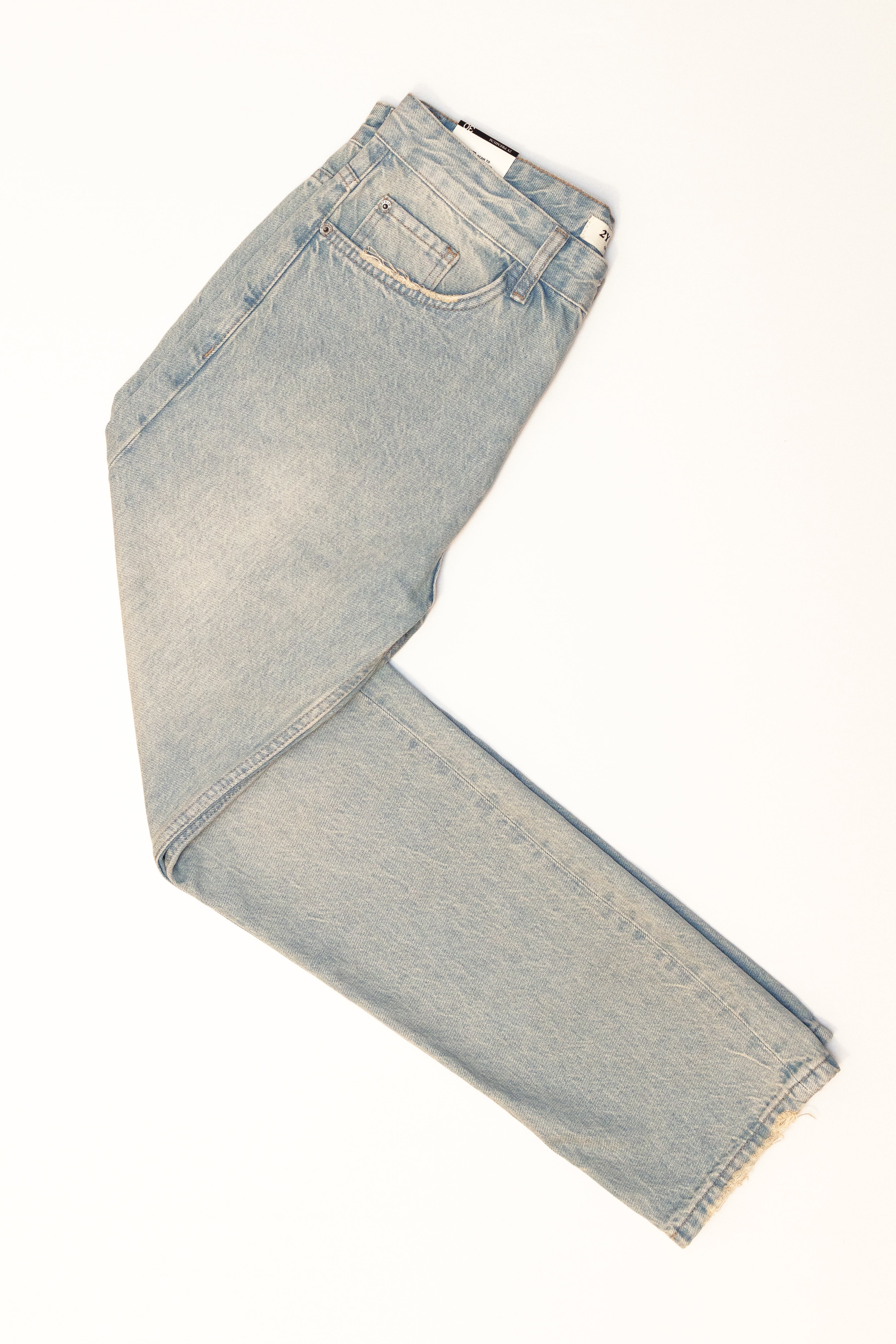 Light-Wash Straight Denim