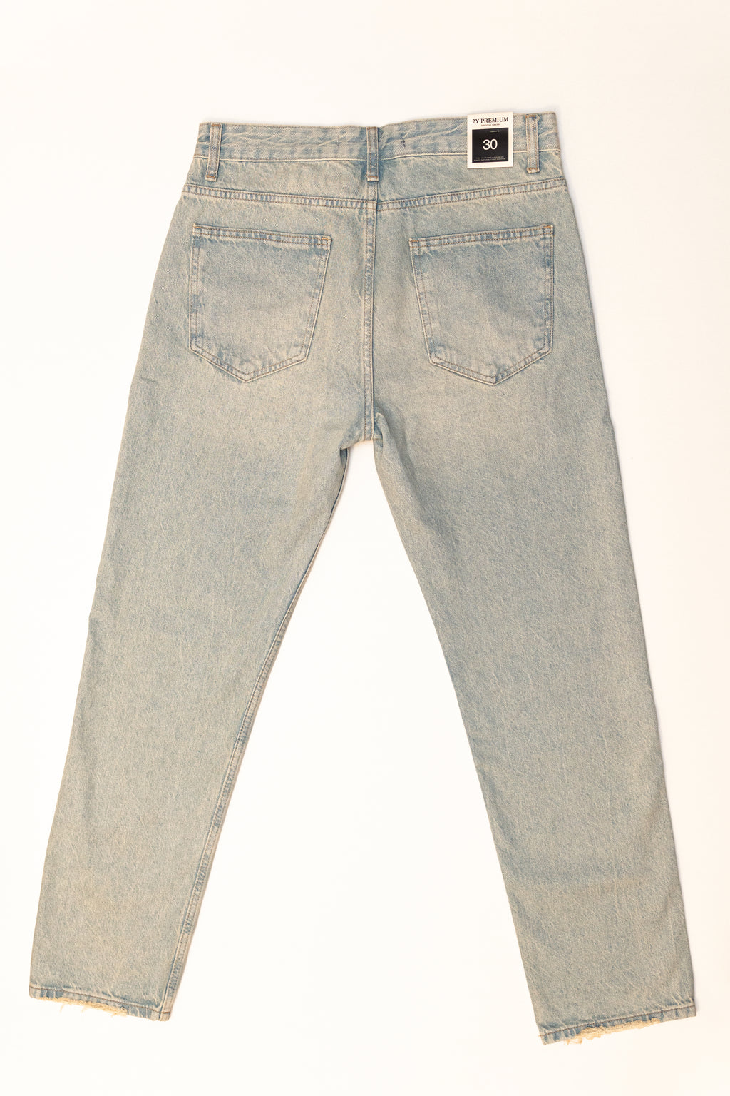 Light-Wash Straight Denim