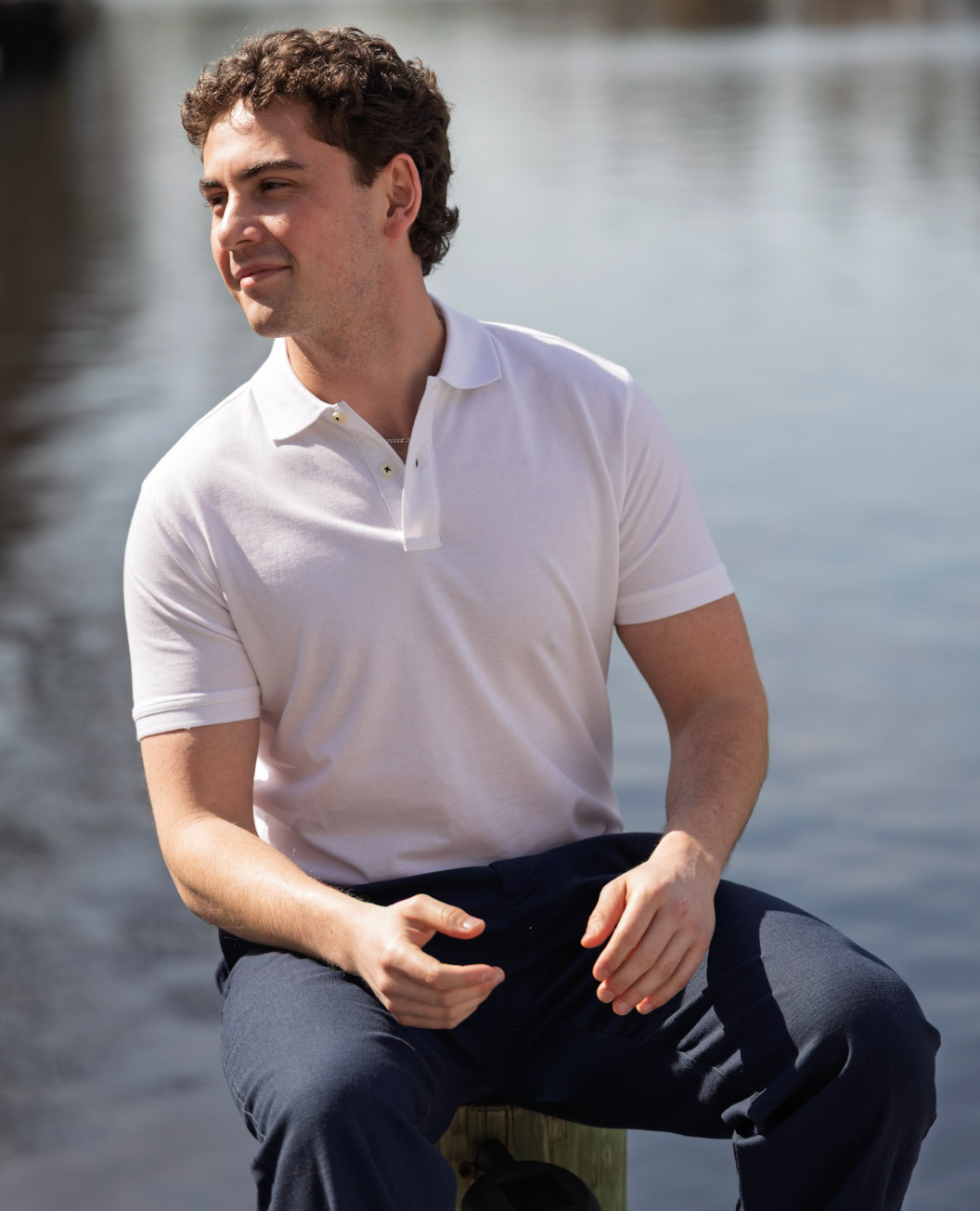 White Cotton Polo