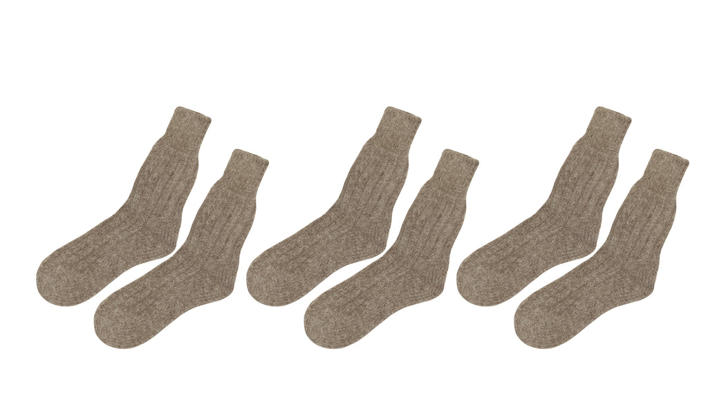 tittimitti® Alpaca-Wool Blend Men's Socks. 3 Pairs. Made in Italy.
