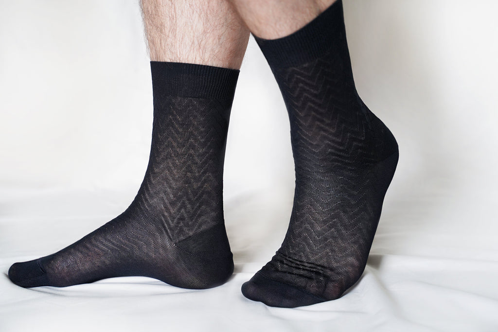 tittimitti® 100% Mercerized "Filo di Scozia" Cotton Men's Dress & Trouser Socks. Made in Italy